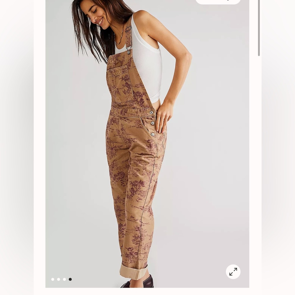 Free People Ziggy Overalls Desert Combo  Nwt - Picture 4 of 4
